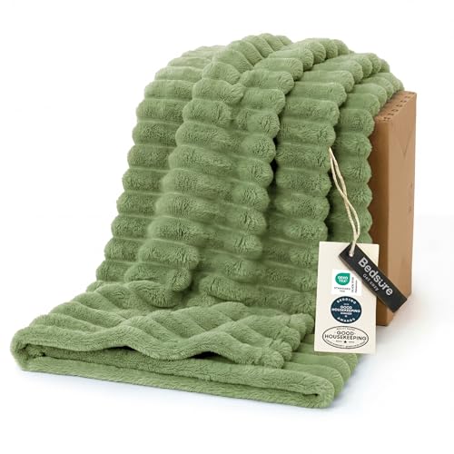 Soft Twin Blanket for Bed Decor Gifts Reseda Green 60"x80" (Reseda / Twin)