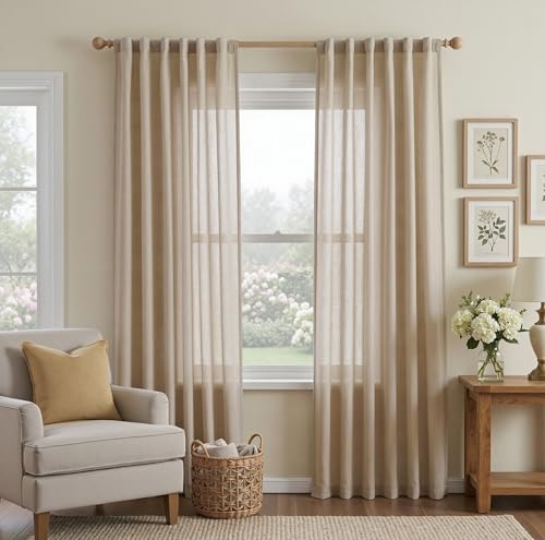 Taupe Curtains for Beroom Liivng Room 84 Inch Length 2 Panels Set (50"W x 84"L (Pack of 2) / Taupe-new)