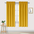Blackout Curtains for Bedroom Living Room 38 x 63 Inch Long Yellow (Yellow / 38"W x 63"L (Pack of 2))