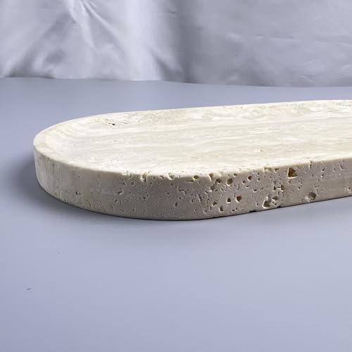 Natural Travertine Tray (Oval Beige)