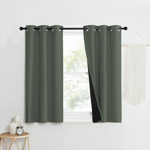 100% Blackout Window Curtain Panels (Dark Mallard / 62"W x 84"L (Pack of 2))