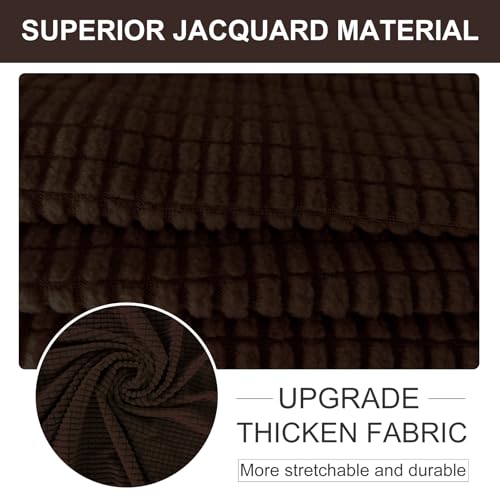 4 Seater Stretch Couch Cover for 3 Cushion Sofa (Chocolate / Xxl Sofa)