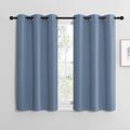 Kitchen Curtains Small Window Curtains & Drapes (Stone Blue / 42"W x 40"L (Pack of 2))