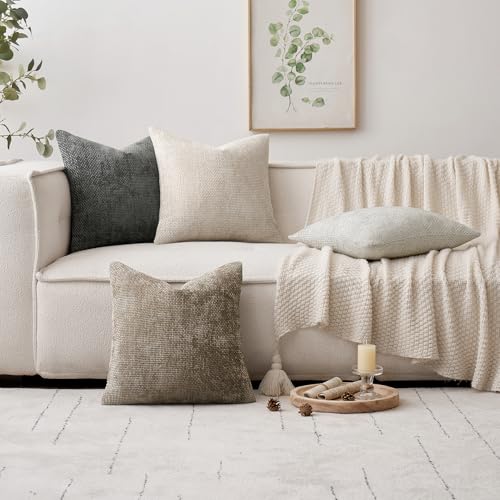 Decorative Lumbar Throw Pillow Covers 12x20 Inch Dark Gray 2 Pack (20" x 12" (Pack of 2) / Dark Gray)