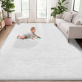 5x7 Area Rug for Living Room (White / 5' x 7' (Rectangular))