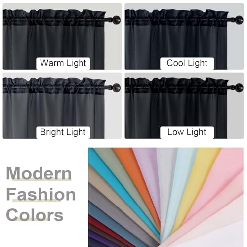 Sheer Black Curtains for Bedroom Living Room 90 Inches Long 2 Panels Set (Black / 42"W x 90"L (Pack of 2))