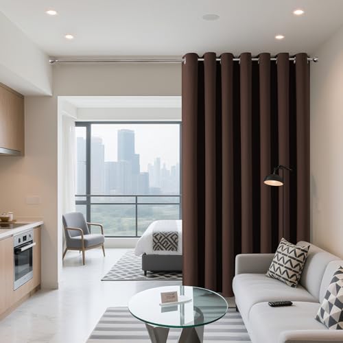 Blackout Patio Sliding Door Curtains (Chocolate / 100"W x 84"L (Pack of 1))