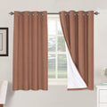 100% Blackout Linen Curtains 54" L 2 Panels Washed Spice (Washed Spice / 52"W x 54"L (Pack of 2))