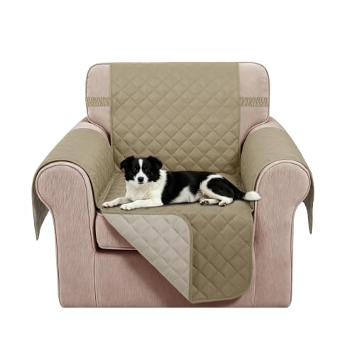 Reversible Recliner Chair Covers (Camel/Beige / 23'' Chair)