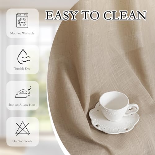 French Door Curtains for Closet Doorways (50"W x 72"L (Pack of 2) / Taupe-new)