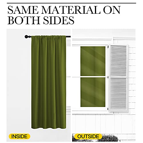 RV Blackout Curtains for Camper Windows (Olive / 29"W x 50"L (Pack of 2))