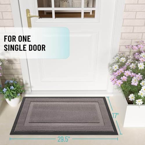 Front Door Mat Outside 29.5x17 (Taupe / 29.5" x 17")