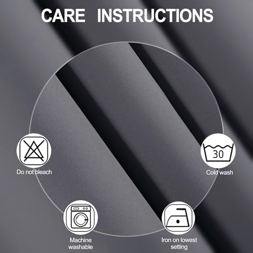 Blackout Curtains 40 x 63 inch (Grey / 40"W x 63"L (Pack of 2))