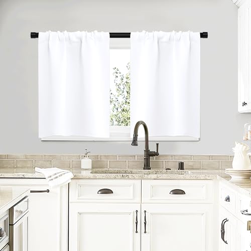 RV Curtains for Camper Windows (Pure White / 29"W x 20"L (Pack of 2))
