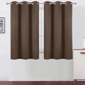 Chocolate Brown Blackout Curtains 34 x 54 Inch Length (Chocolate Brown / 34"W x 54"L (Pack of 2))