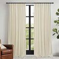 Beige Velvet Curtains 72 inches with Hook Belt (Beige / 52"W x 72"L (Pack of 2))