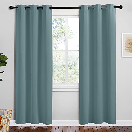 Modern Blackout Curtains (Greyish Blue / 42"W x 78"L (Pack of 2))