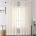 Cream Extra Long Sheer Curtains 120 Inches Long (Cream / 42"W x 120"L (Pack of 2))