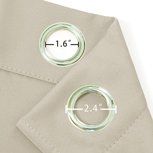 Light Beige Thermal Blackout Curtains (Light Beige / 52"W x 54"L (Pack of 2))