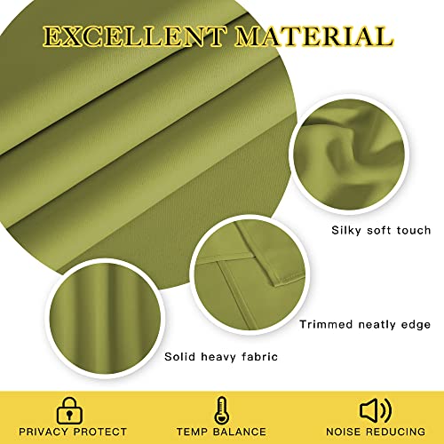 Blackout Curtains & Drapes (Fresh Green / 80"W x 144"L (Pack of 1))