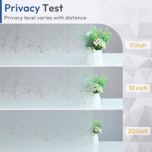 Static Cling Window Privacy Film (Frosted Triangle / 17.5" X 157.4")