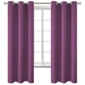 Eggplant Purple Blackout Curtains for Bedroom 63 Inch (Eggplant Purple / 42"W x 63"L (Pack of 2))