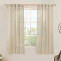 60 Inch Length Window Linen Curtains (Linen / 34"W x 60"L (Pack of 2))