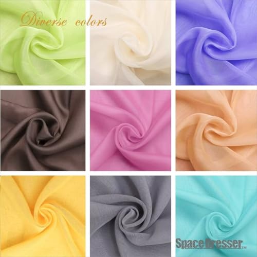 Basic Rod Pocket Sheer Voile Window Curtain Panels Orange 1 Pair 2 Panels 26 Width 24 Inch Long for Kitchen Bedroom Children Living Room Yard（Orange (Orange / 26"W x 24"L (Pack of 2))