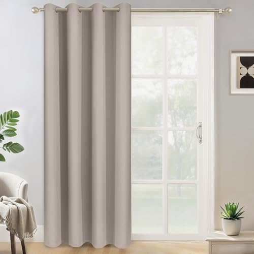 Natural Room Darkening Curtains 84 inch Sliding Door Drapes (Natural / 52"W x 84"L (Pack of 1))