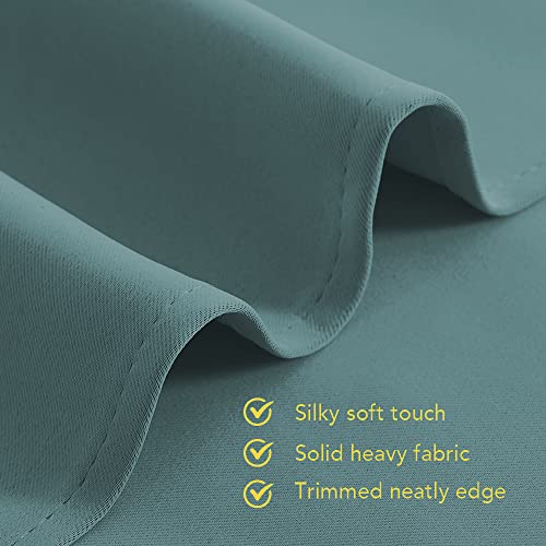 Modern Blackout Curtains Noise Reducing (Greyish Blue / 42"W x 54"L (Pack of 2))