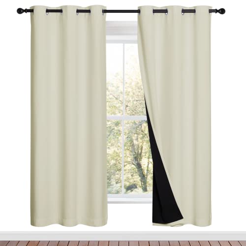 Living Room Completely Shaded Draperies (Beige / 42"W x 72"L (Pack of 2))