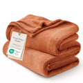 Soft Cozy Warm Fleece Throw Blanket for Couch Orange 50"x70" (Orange / Throw XL (50" X 70"))