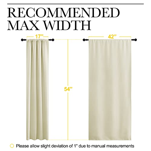 Kitchen Curtains (Beige / 42"W x 54"L (Pack of 2))