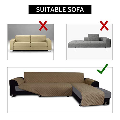 Sofa Slipcover L Shape Sofa Cover Sectional Couch Cover Furniture Protector Mat for Pets Dog Cat (X-Large / Camel/Camel)