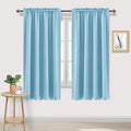 Blackout Curtains for Bedroom Living Room 52 x 63 Inch Long 2 Panels (Light Blue / 52"W x 63"L (Pack of 2))