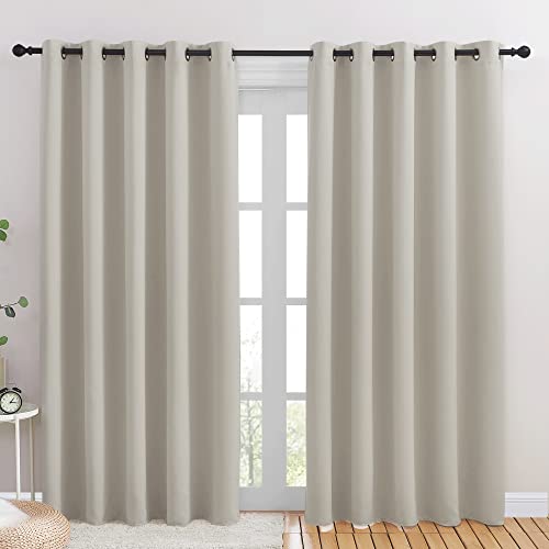 Blackout Draperies Curtains for Kids Room (Natural / 70"W x 84"L (Pack of 2))
