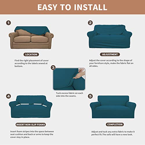 100% Waterproof Couch Cover (Peacock Blue / Sofa)