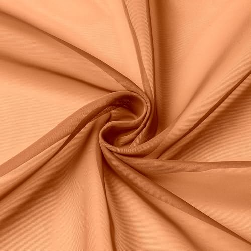 Orange Sheer Curtains 96 Inches Long 2 Panels Set (42"W x 96"L (Pack of 2) / Orange)