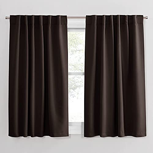 Window Treatments Curtains (Brown / 52"W x 54"L (Pack of 2))