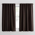 Window Treatments Curtains (Brown / 52"W x 54"L (Pack of 2))