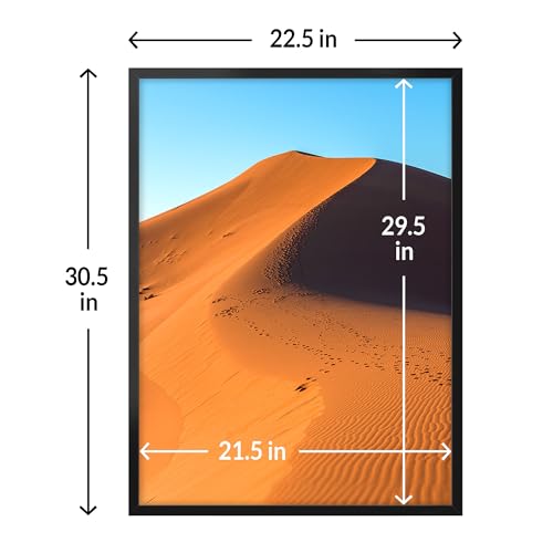 22x30 Picture Frame for Wall Display (Black / 22x30)
