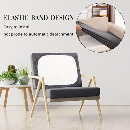 8PCS Patio Cushion Covers.Patio Furniture Couch SeatSlipcovers (Grey / 8PCS)