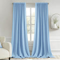 Sky Blue Back Tab Blackout Curtains 52x108 Inch Long 2 Panels Set (Sky Blue / 52"W x 108"L (Pack of 2))