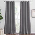 Bedroom Blackout Curtains Panels (Grey / 52"W x 92"L (Pack of 2))