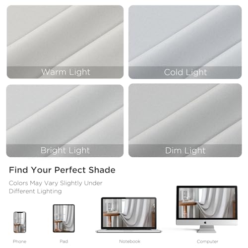 Custom Blackout Curtains for Bedroom Living Room (Greywish White / Customsize)