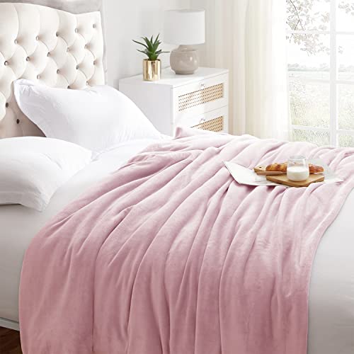 Fleece Blanket Twin Size Pink Lightweight Super Soft Cozy Luxury Bed Blanket Microfiber (Pink / Twin(60"x80"))