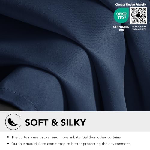 Blackout Curtains for Bedroom (Navy Blue / 52"W x 63"L (Pack of 2))