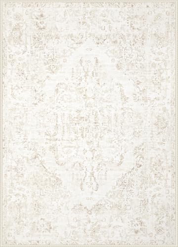 5x7 Area Rugs for Living Room (Boho Beige / 5' X 7' (Rectangular))
