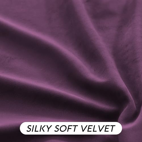 Purple Velvet Blackout Curtains 84 inches for Bedroom Living Room (Purple / 52"W x 84"L (Pack of 2))