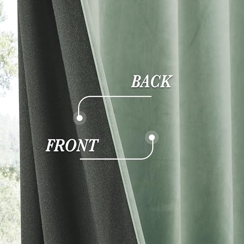 Auqa Velvet Curtains 84 inches for Bedroom Living Room (Auqa / 52"W x 84"L (Pack of 2))